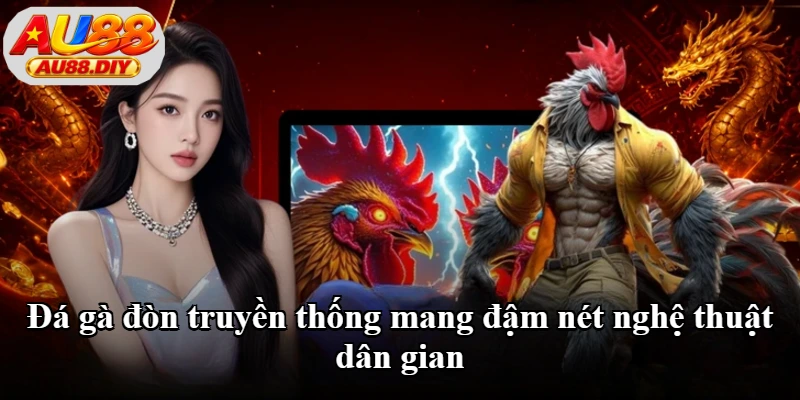 Đá gà đòn truyền thống mang đậm nét nghệ thuật dân gian